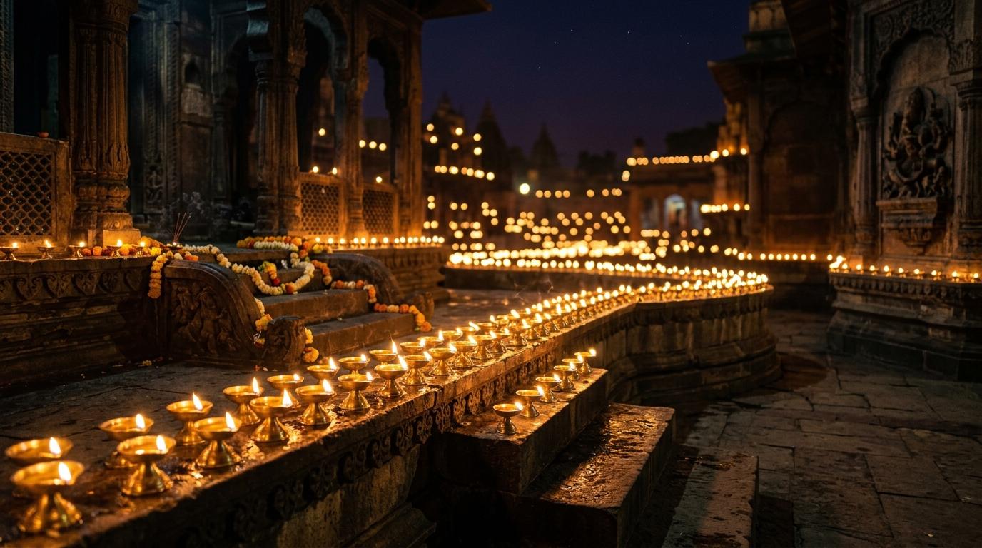 Sacred Diyas Ambient Background